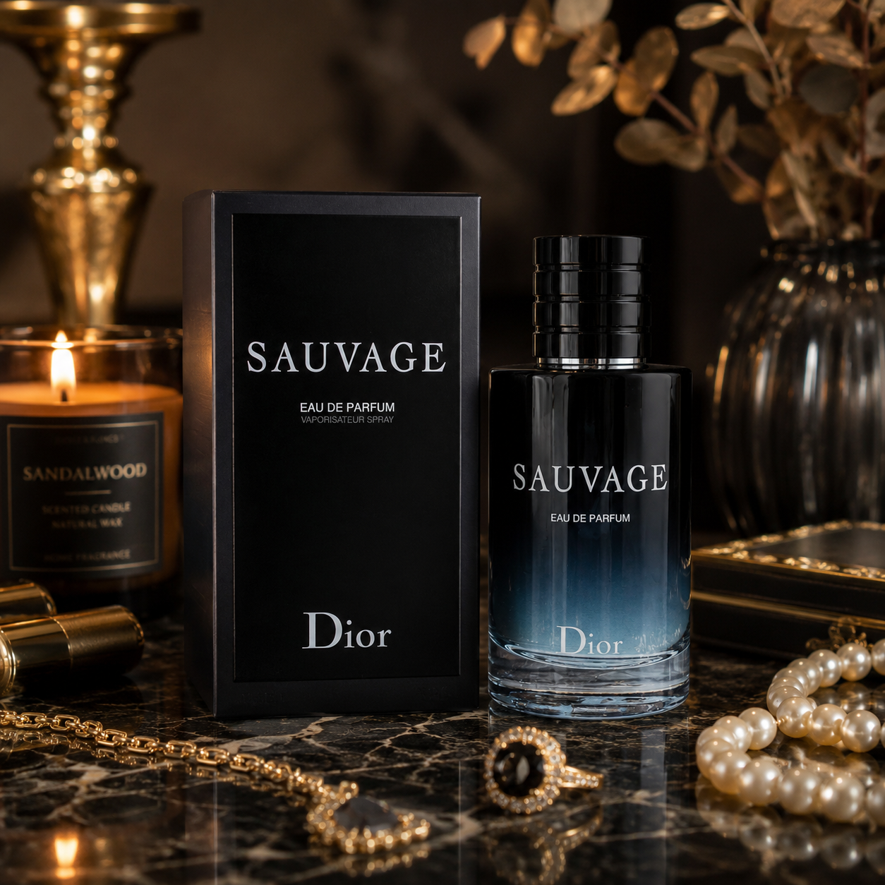 Dior Sauvage Eau De Parfum Spray, Cologne for Men, 3.4 Oz