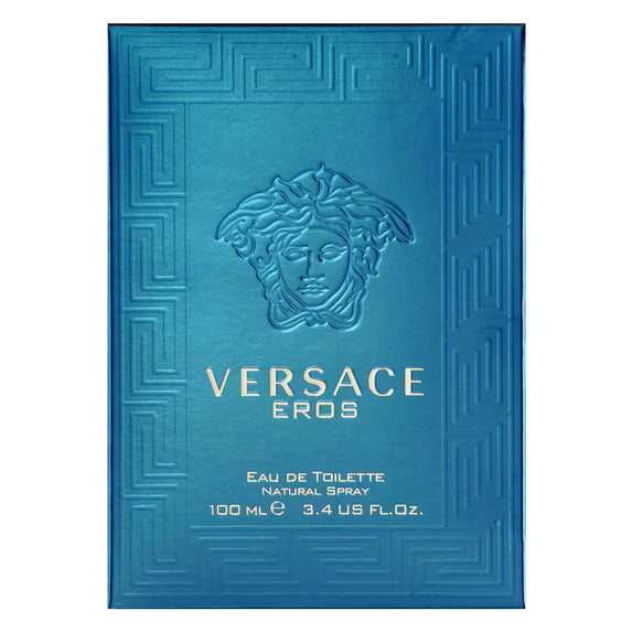Versace Eros Eau de Toilette for Men, 3.4 oz / 100 ml – Fresh Citrus Fragrance
